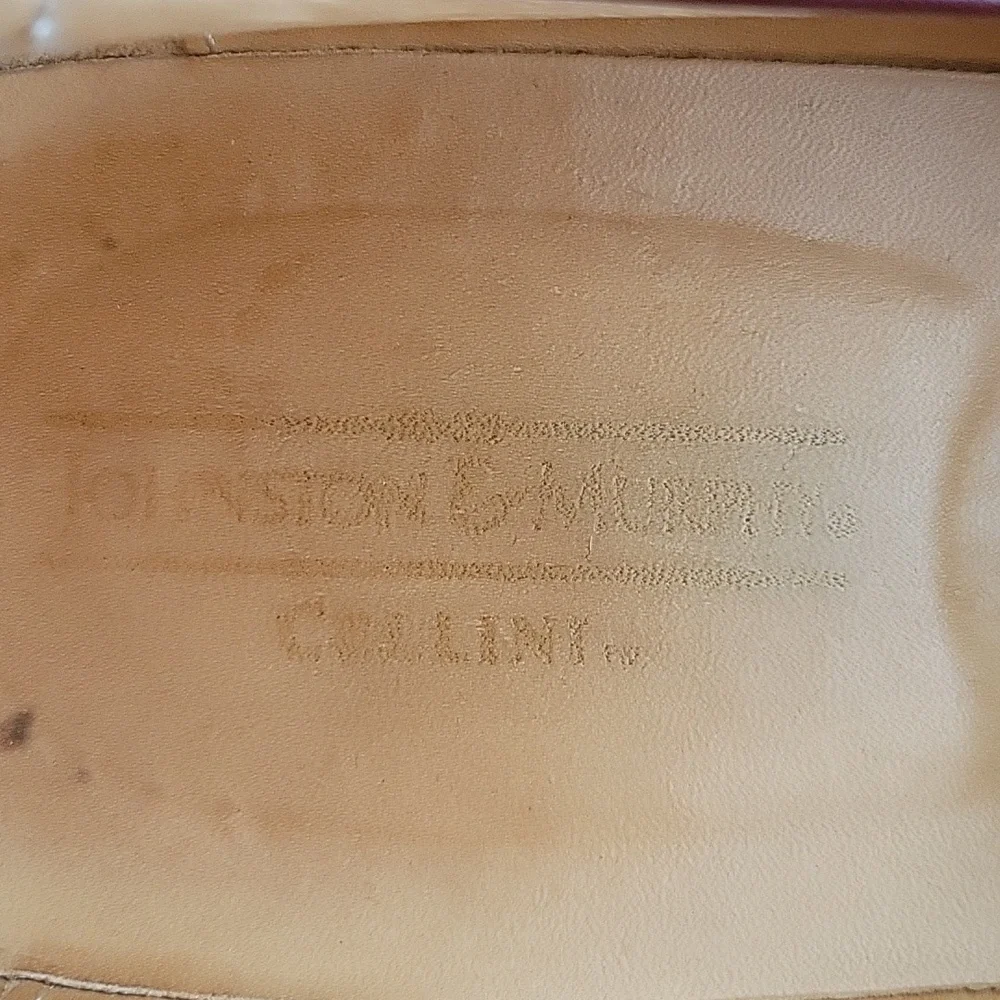 Johnston and Murphy Cellini Italian‎ Leather Tassel Loafers Reddish Brown 10.5